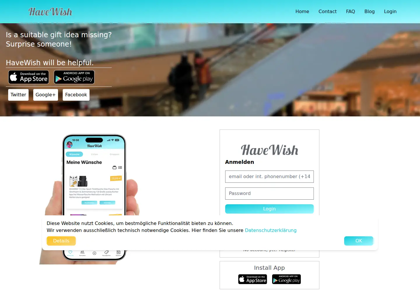 Screenshot of havewish.com