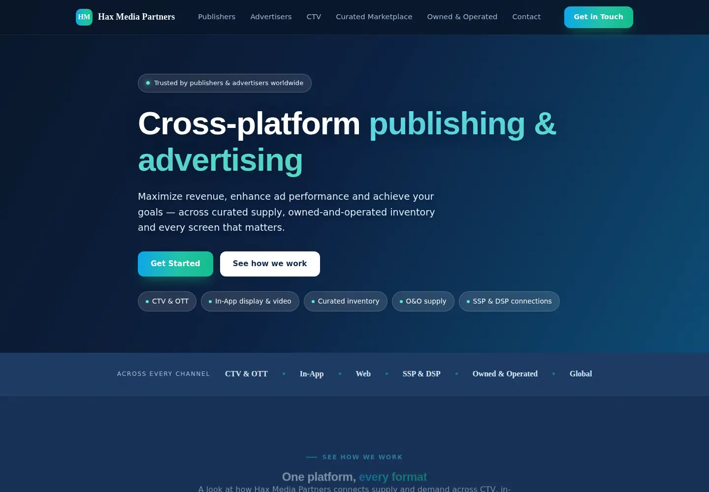 Screenshot of haxmediapartners.com