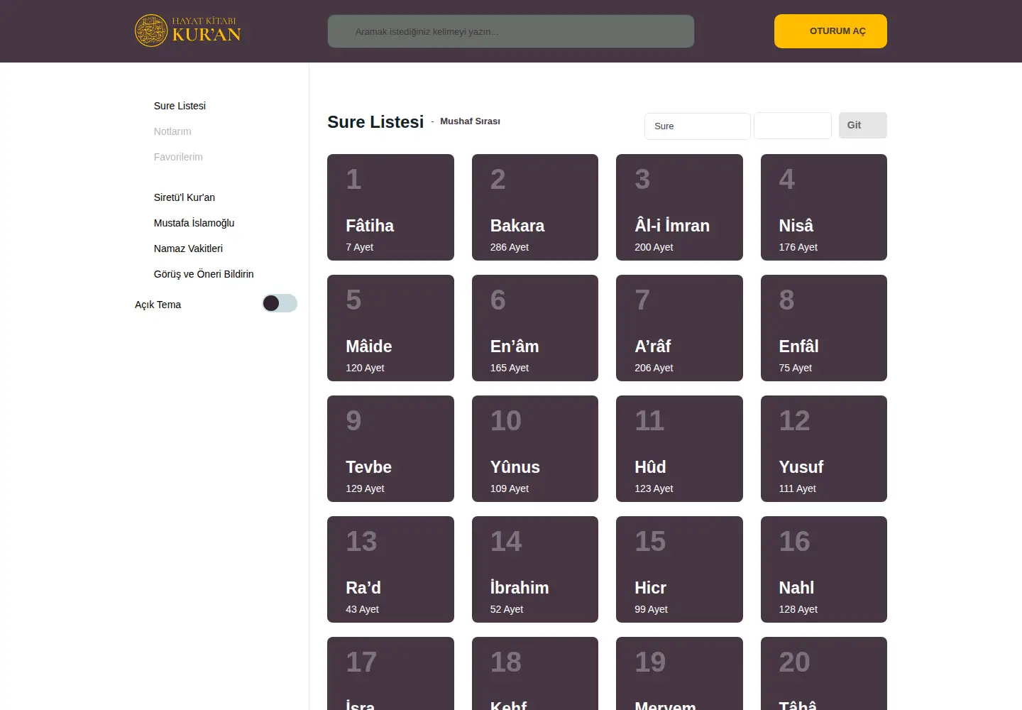 Screenshot of hayatkitabikuran.com