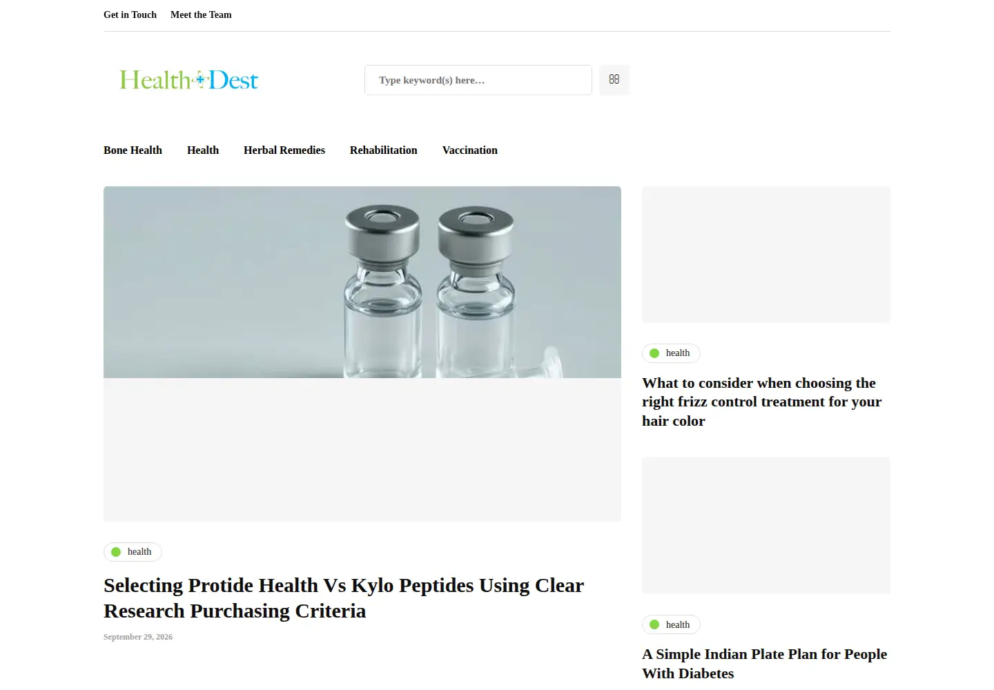 Screenshot of healthdest.com