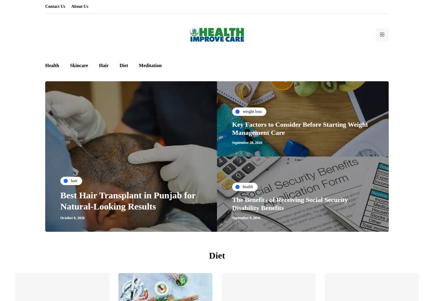 Screenshot of healthimprovecare.com