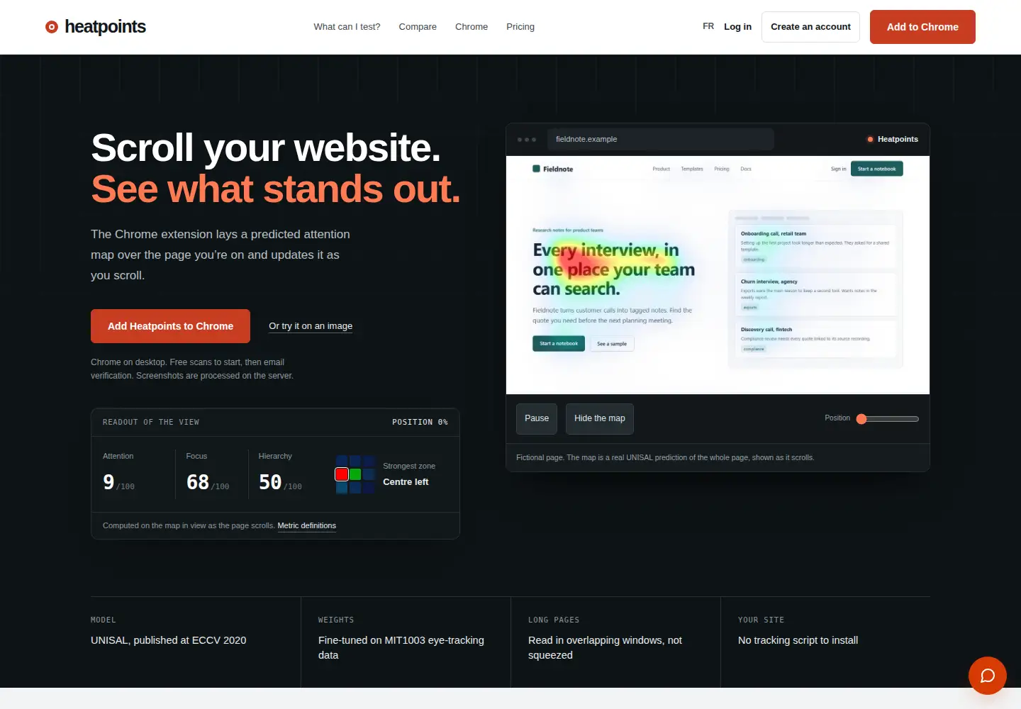 Screenshot of heatpoints.com