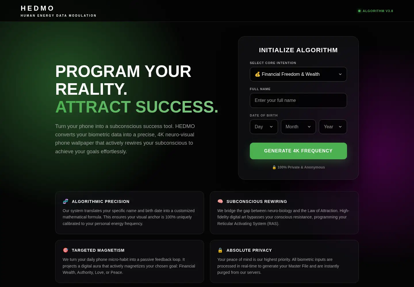 Screenshot of hedmo.com