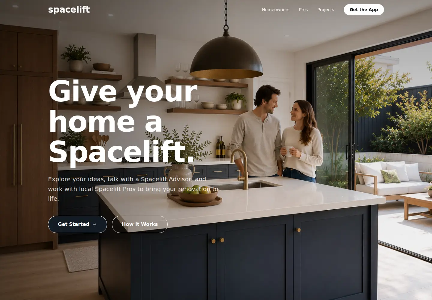 Captured homepage of hellospacelift.com in the current scan