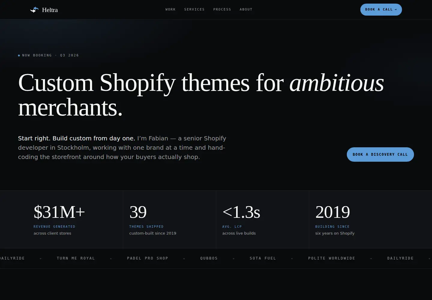 Screenshot of heltra.com
