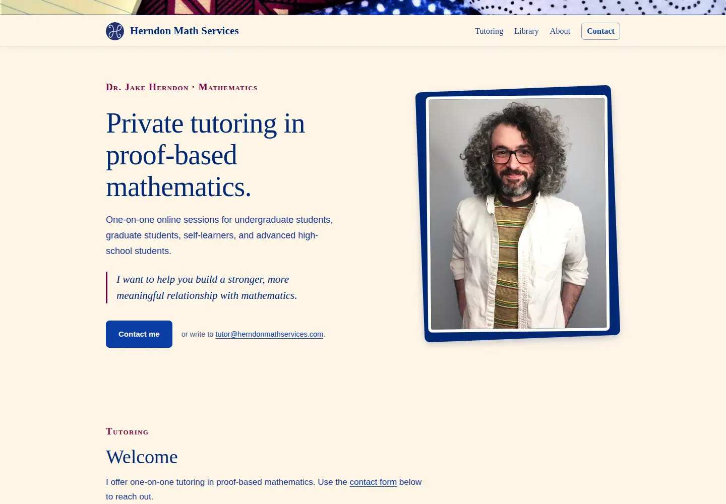 Screenshot of herndonmathservices.com