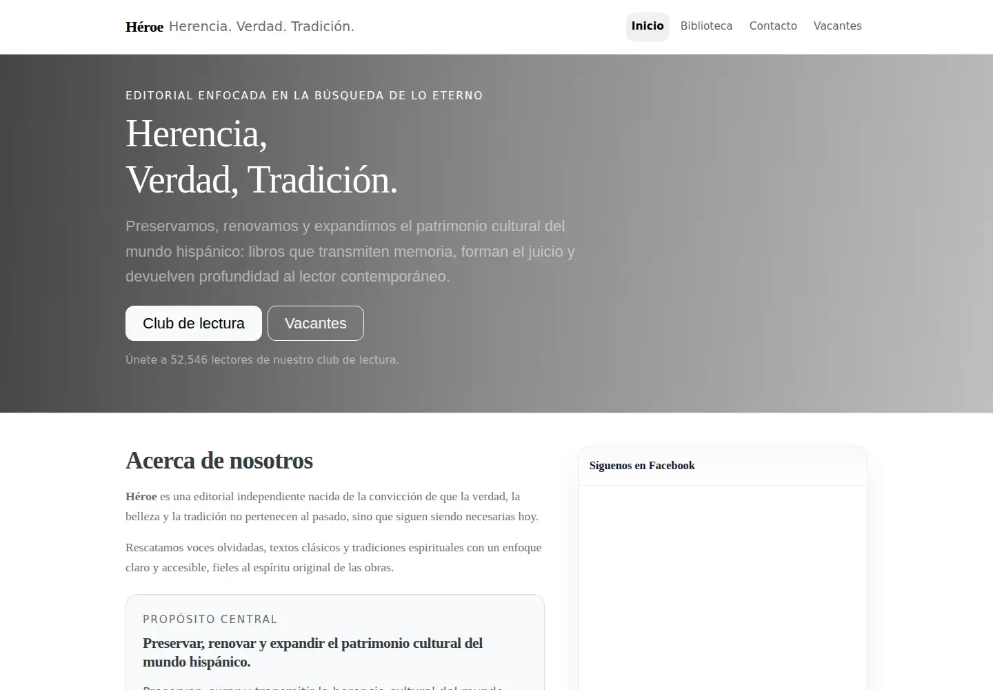 Captured homepage of heroe.com in the current scan