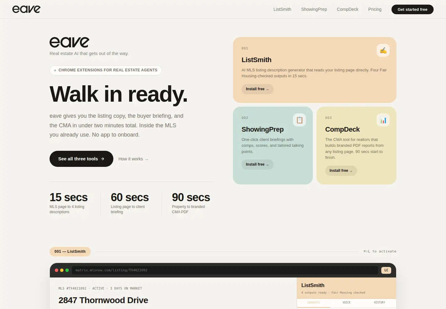 Screenshot of heyeave.com
