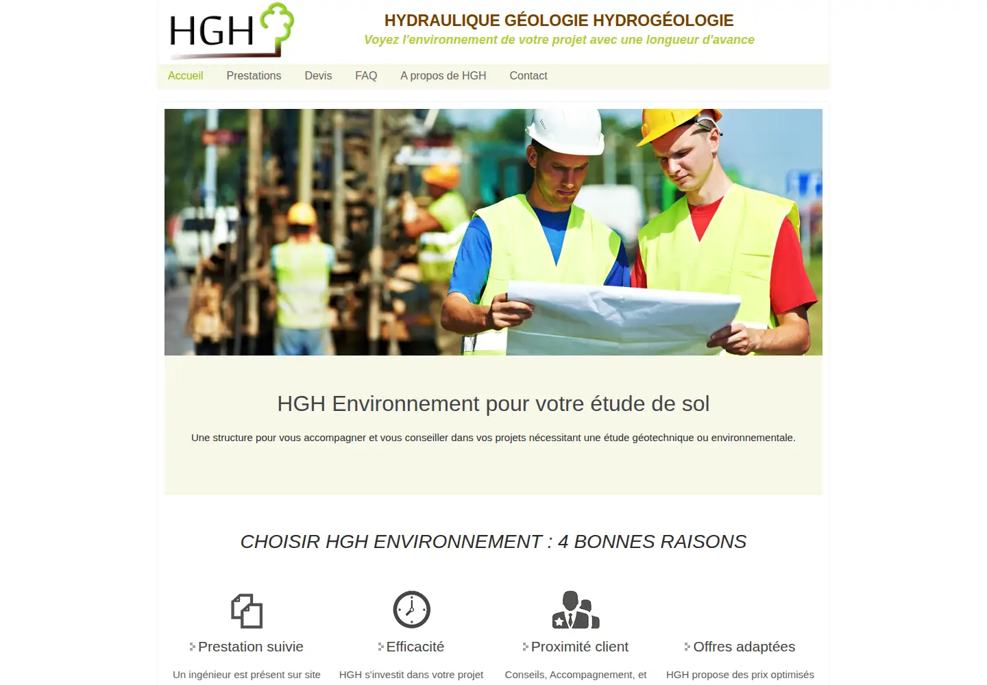 Screenshot of hgh-environnement.com