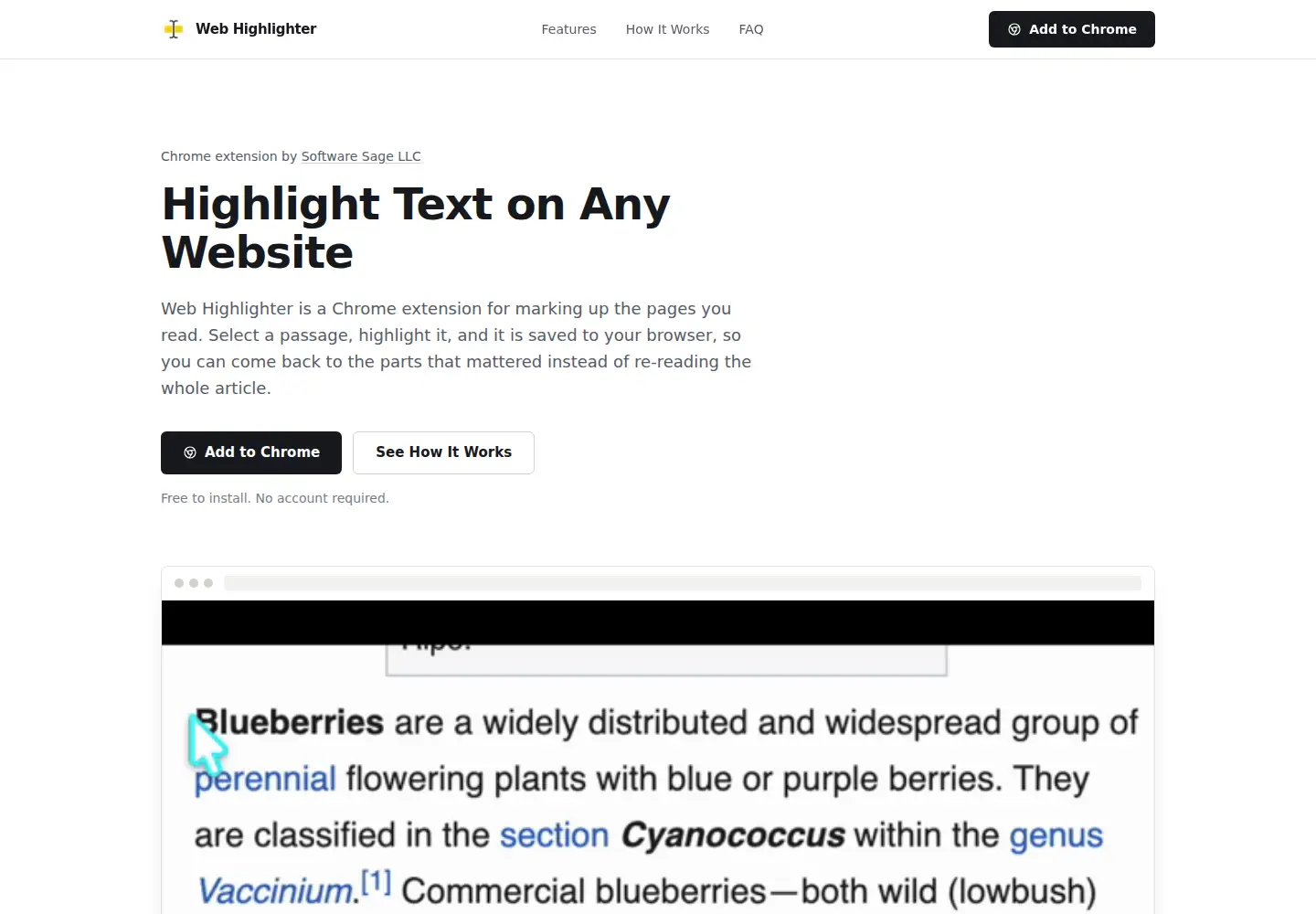 Captured homepage of highlightwebsite.com in the current scan