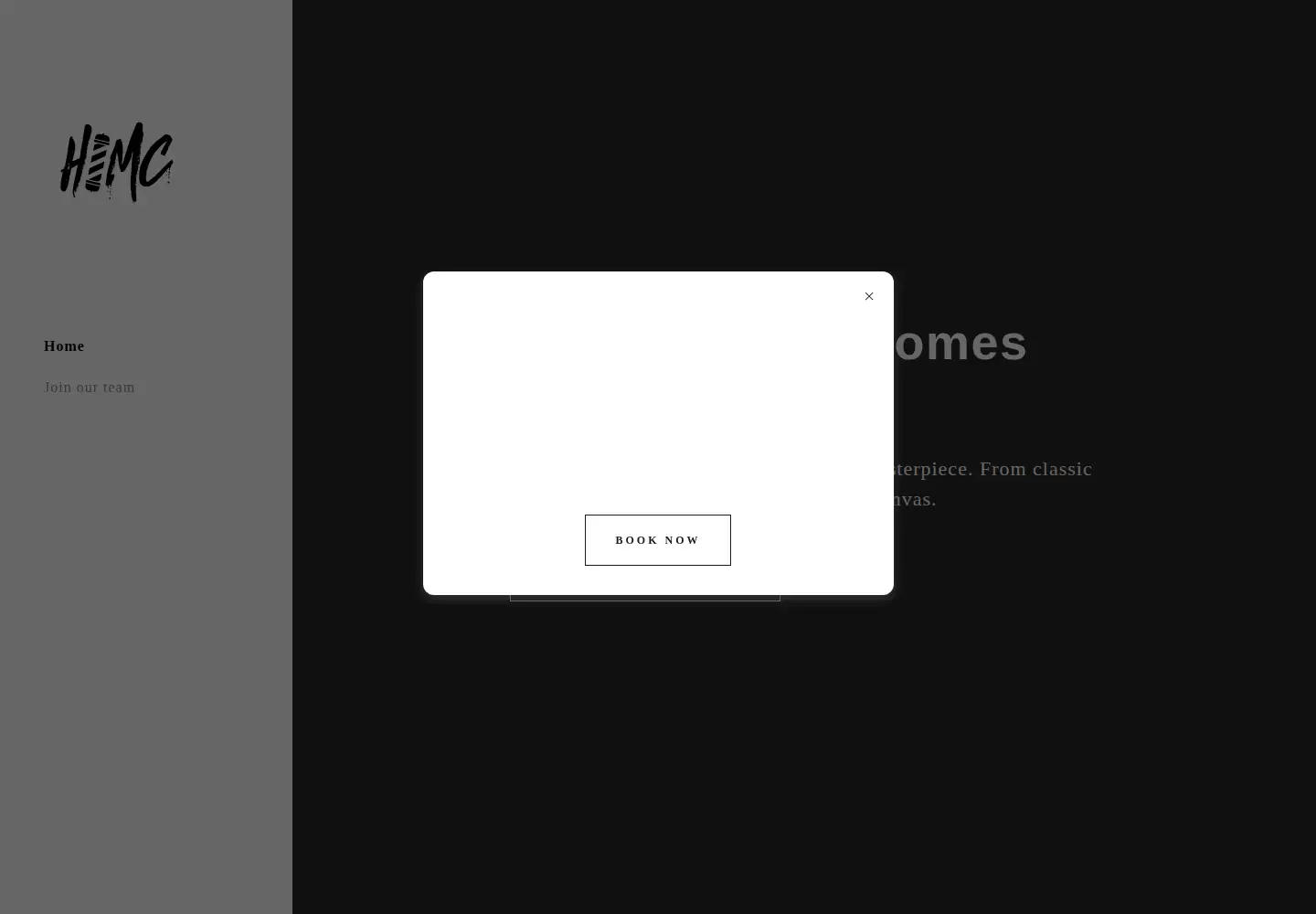 Captured homepage of himcbarberstudio.com in the current scan