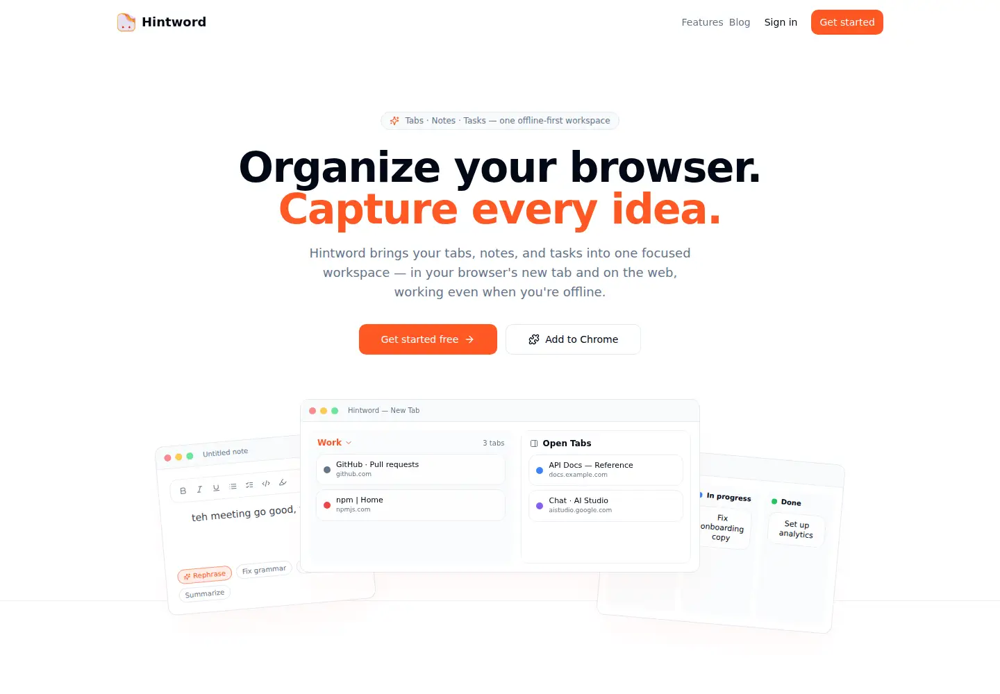 Screenshot of hintword.com