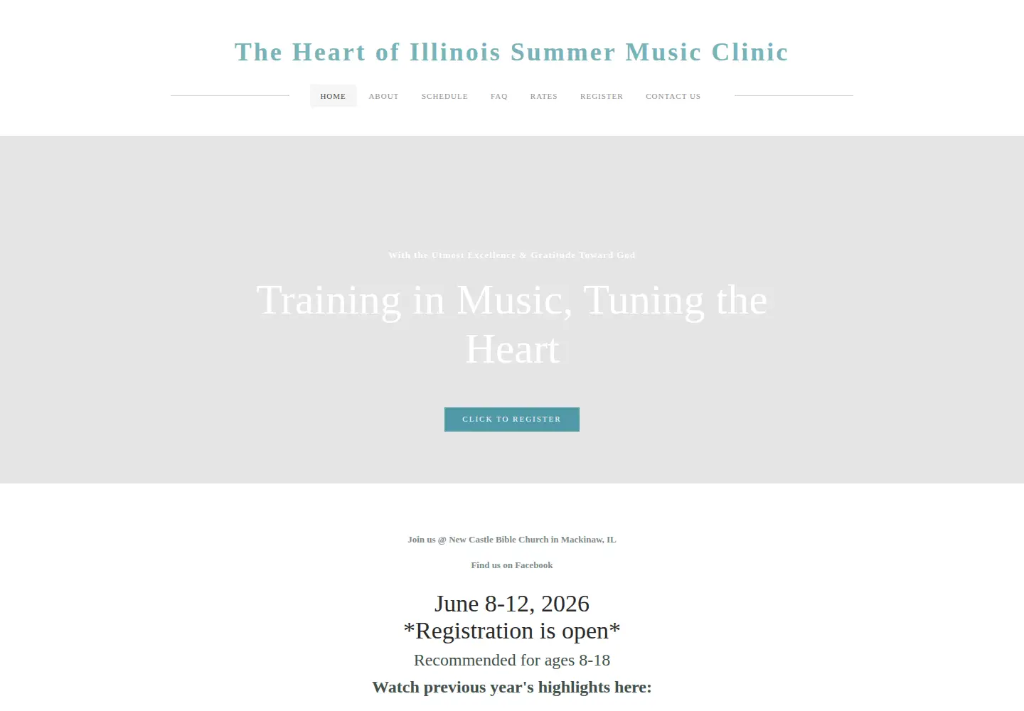 Screenshot of hoisummermusicclinic.com