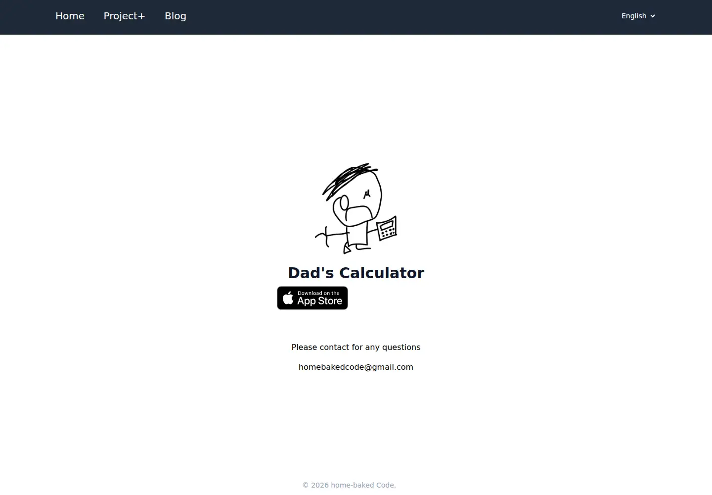 Screenshot of homebakedcode.com