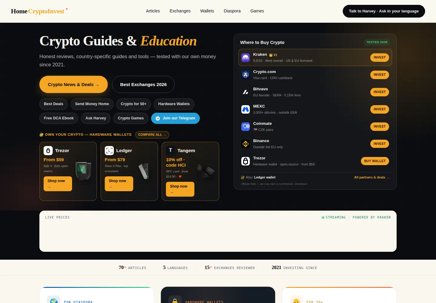 Screenshot of homecryptoinvest.com