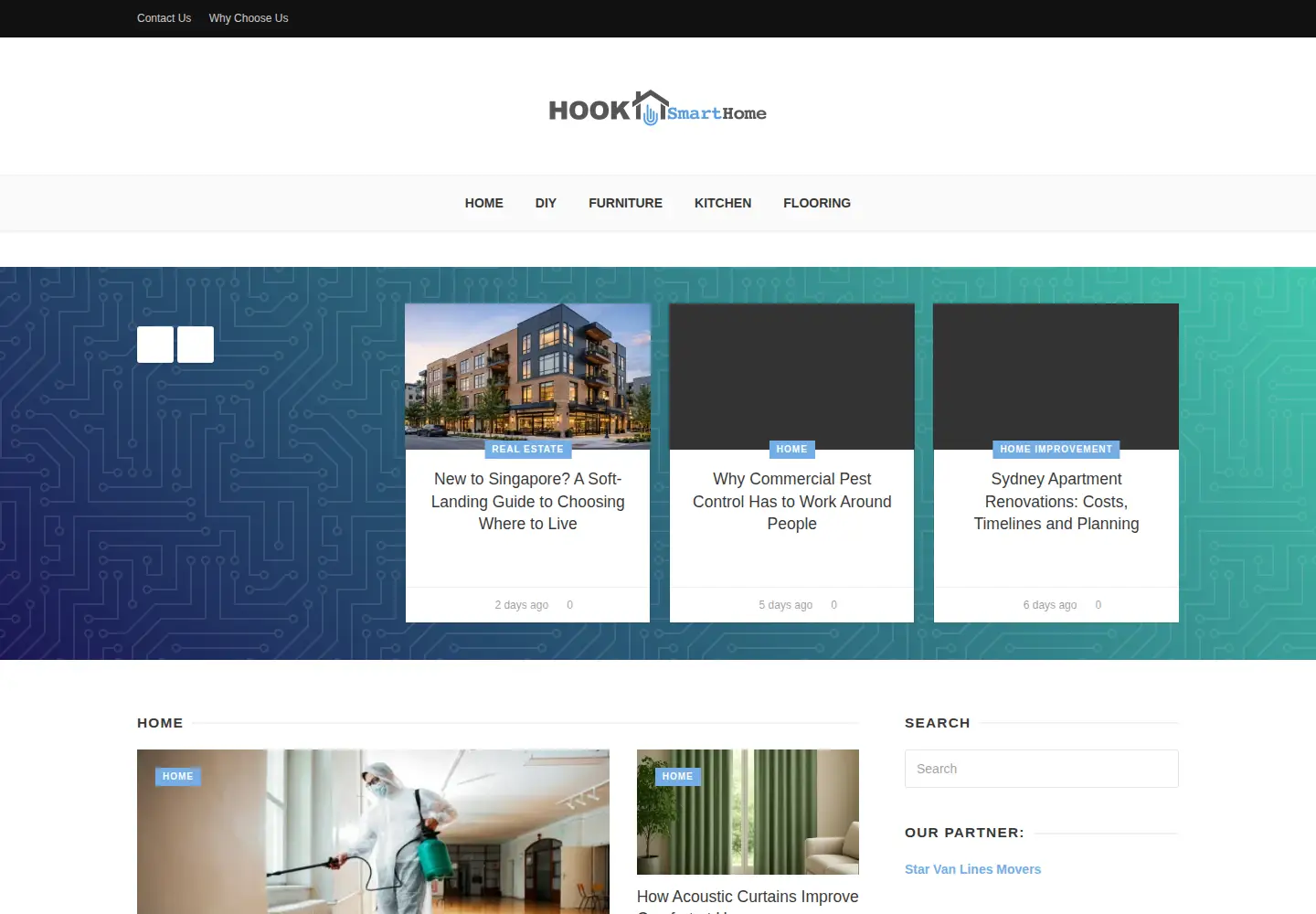 Screenshot of hooksmarthome.com