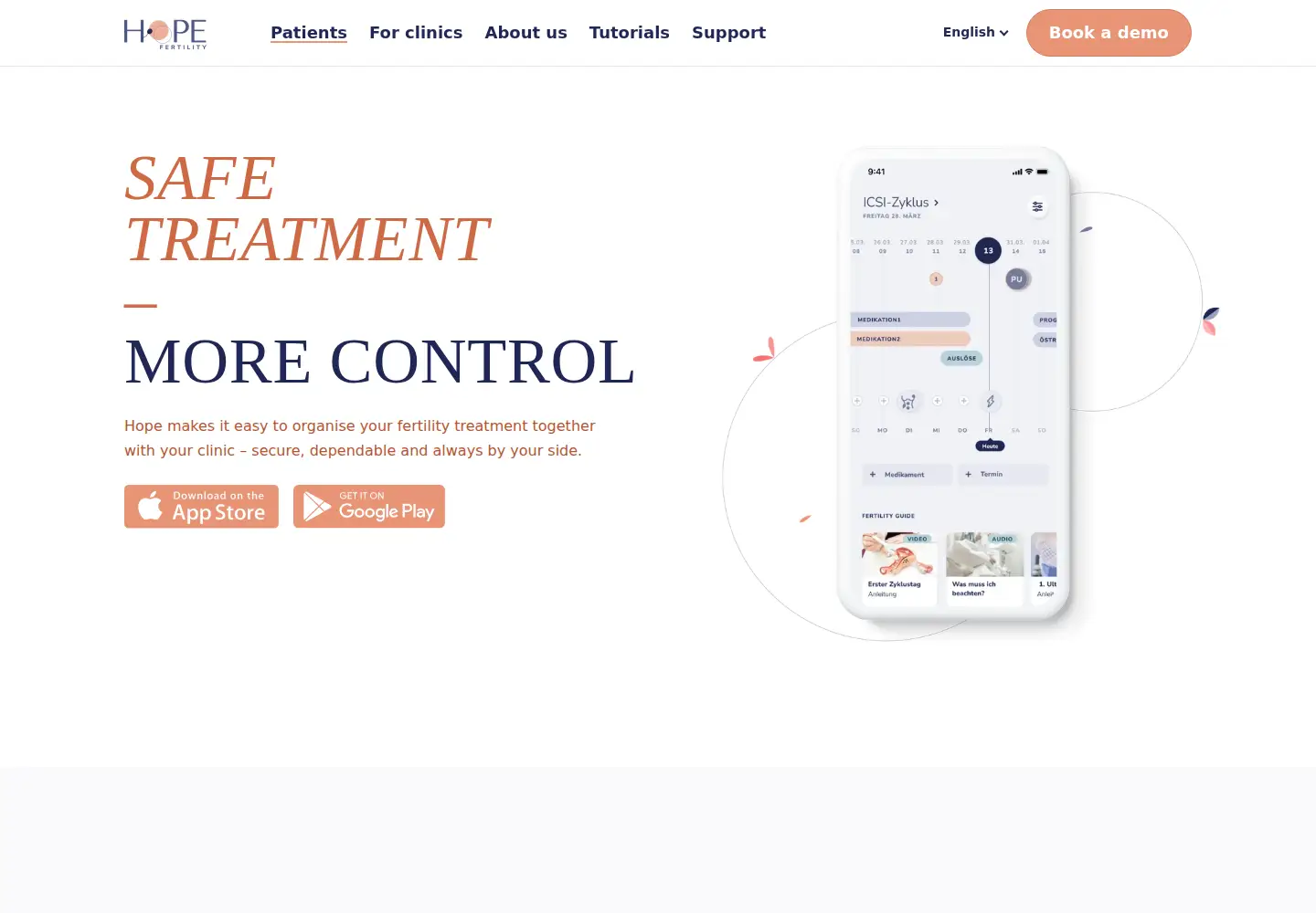 Captured homepage of hopeapp-ivf.com in the current scan