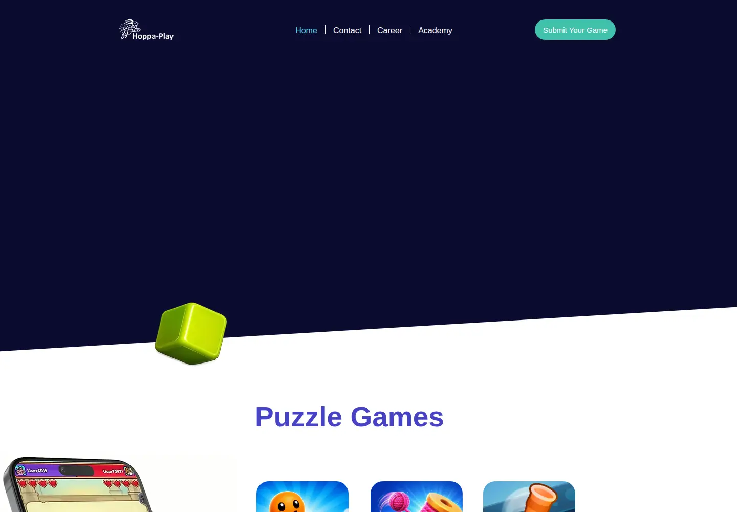 Captured homepage of hoppa-play.com in the current scan