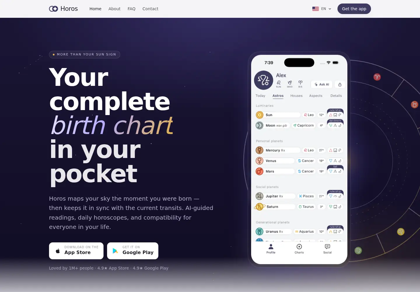 Screenshot of horosapp.com