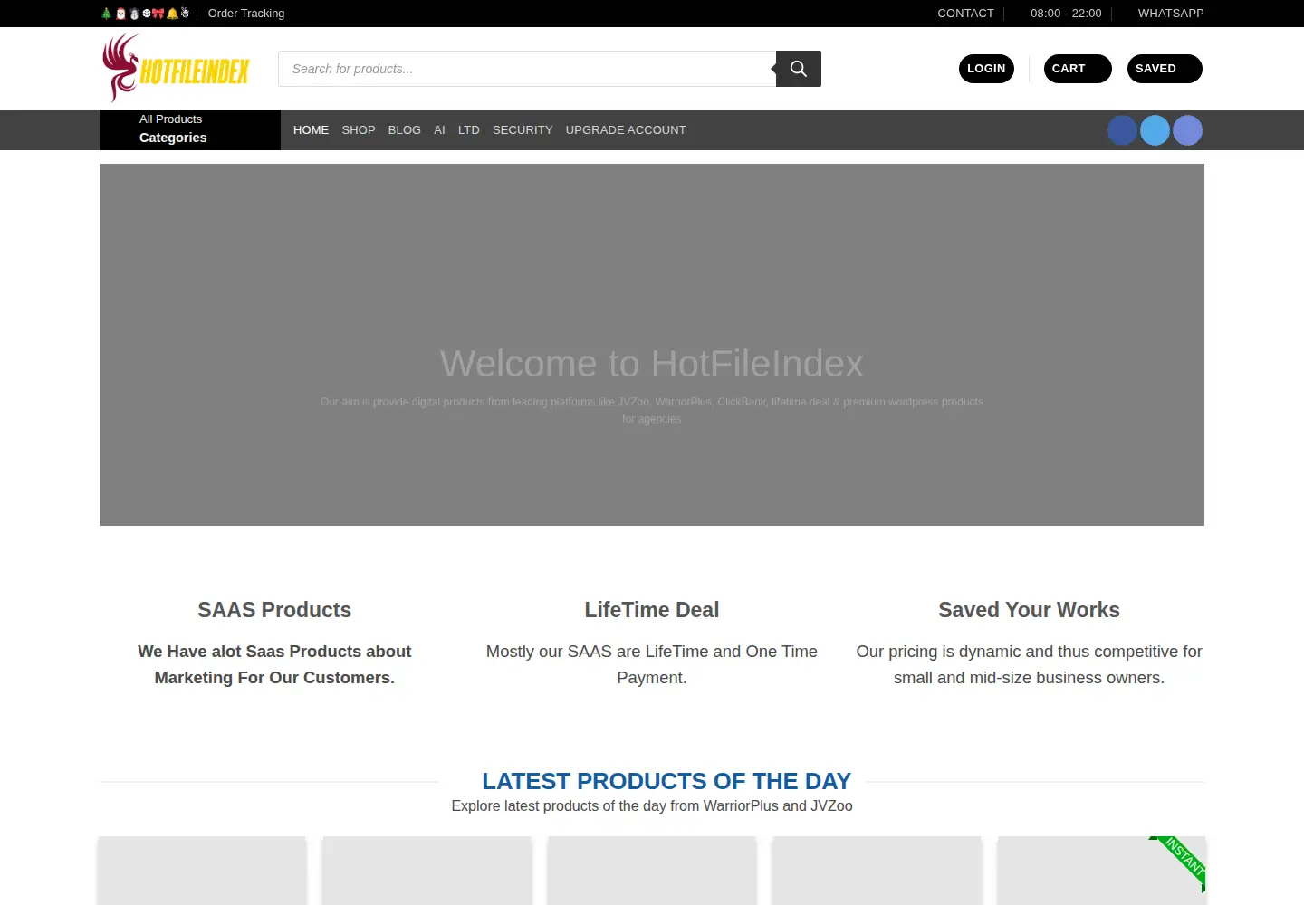 Screenshot of hotfileindex.com