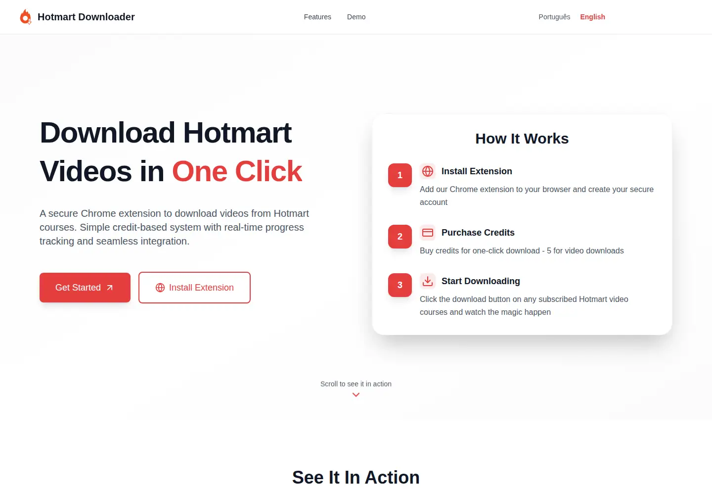 Screenshot of hotmartdownloader.com