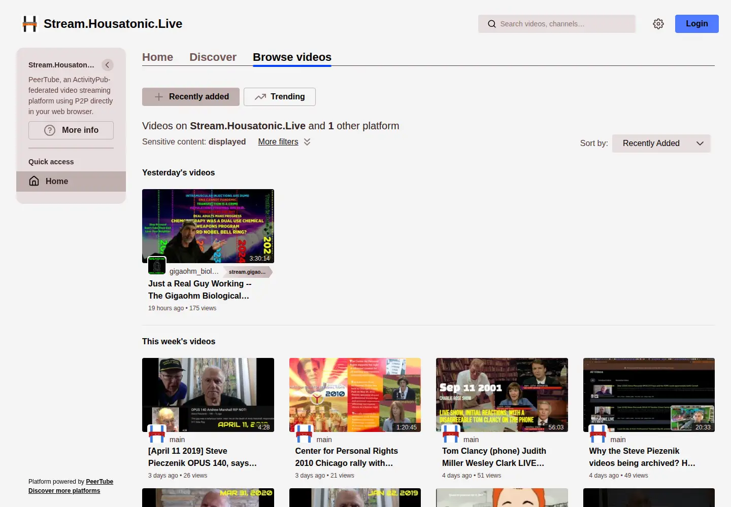 Screenshot of housatube.com