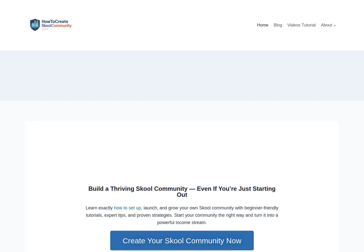 Screenshot of howtocreateskoolcommunity.com