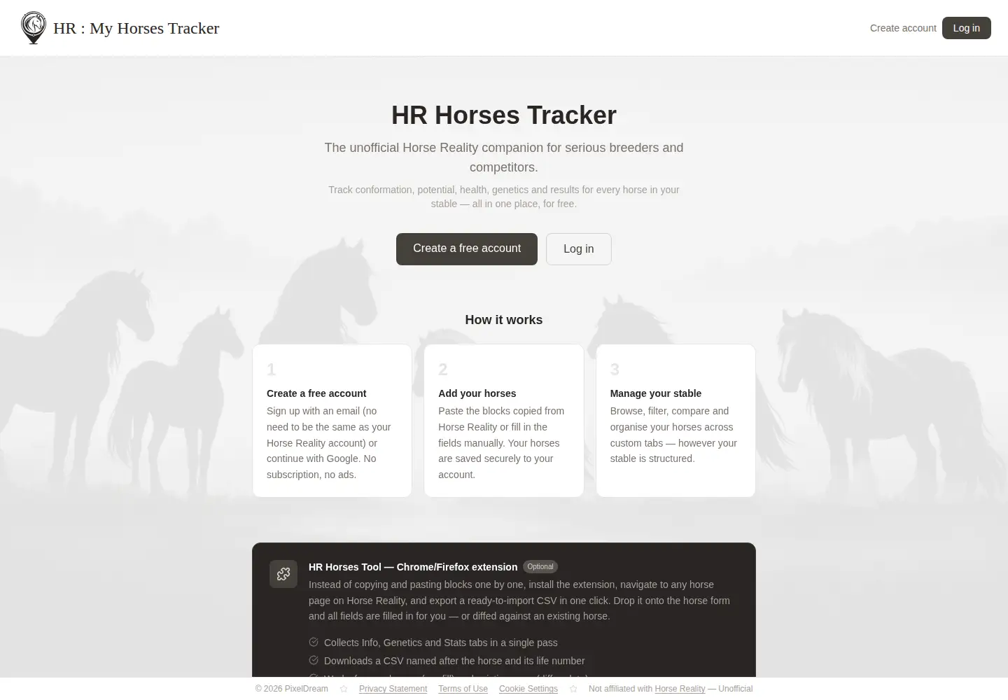 Screenshot of hr-horses.com