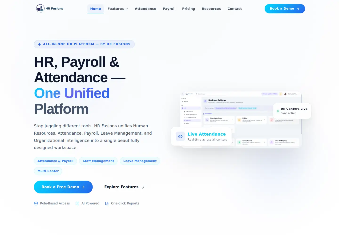 Screenshot of hrfusions.com