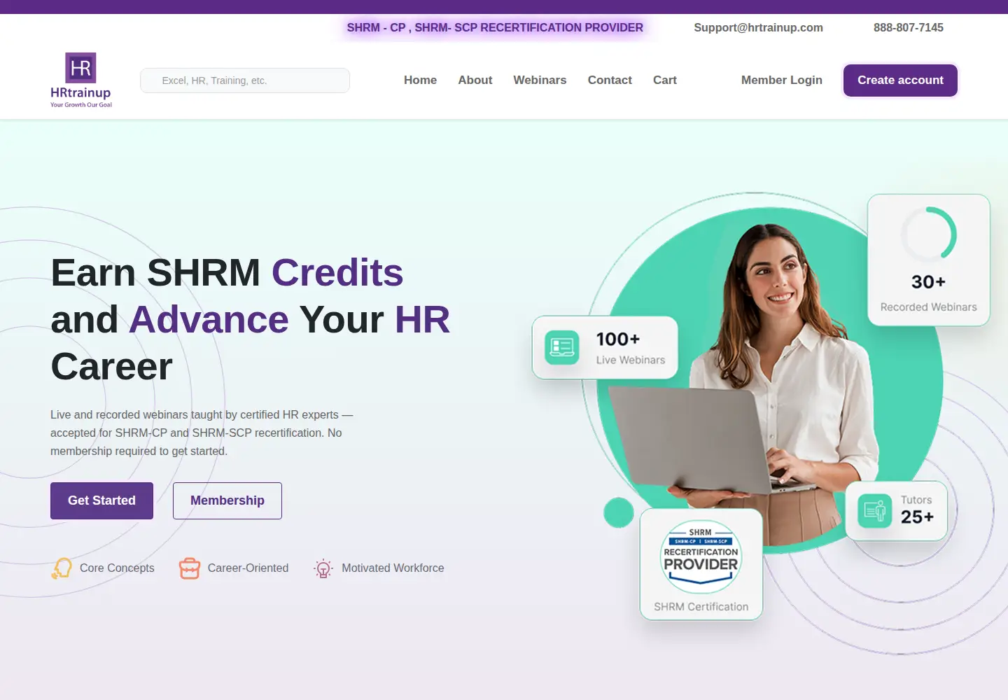 Captured homepage of hrtrainup.com in the current scan