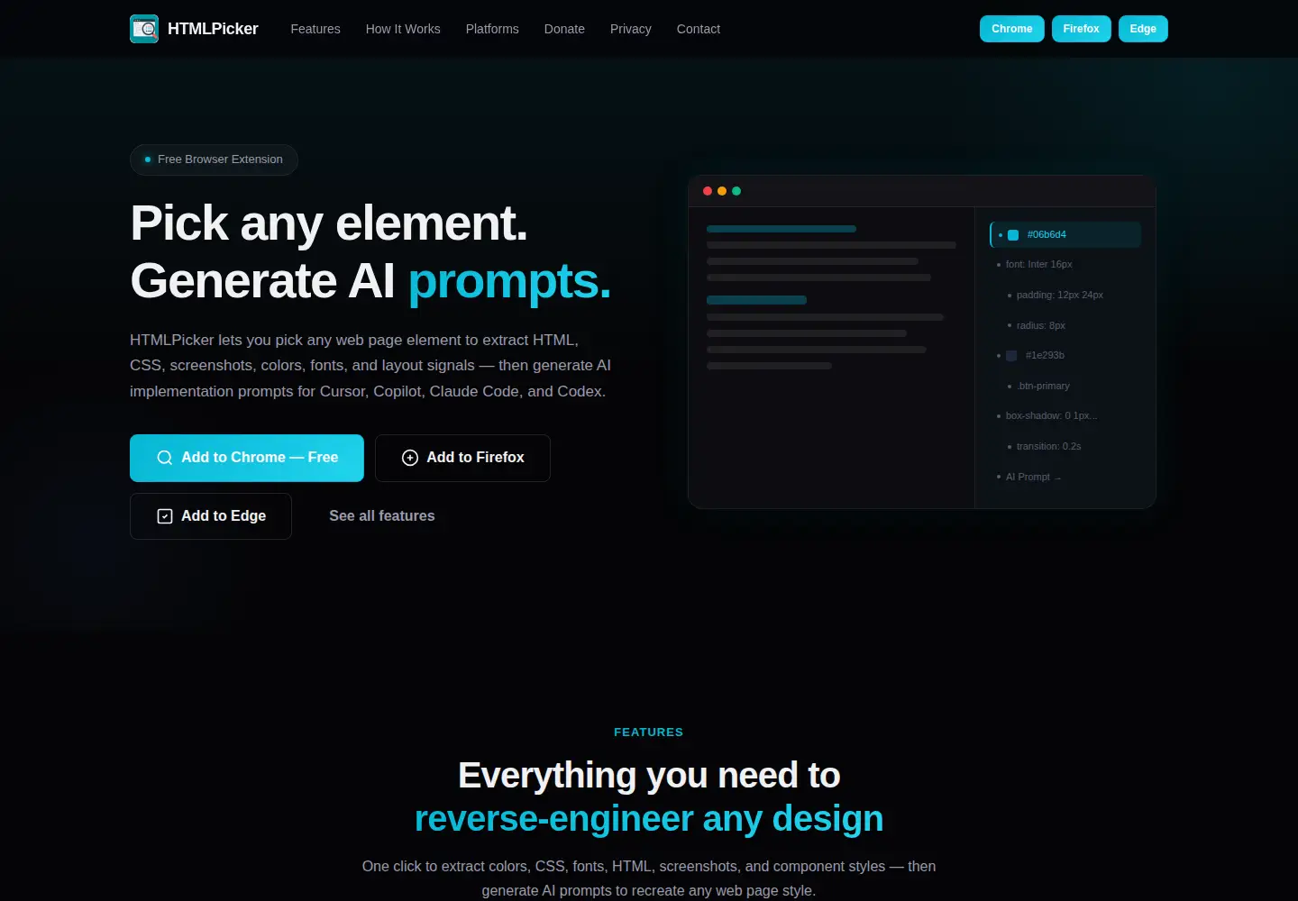 Screenshot of htmlpicker.com
