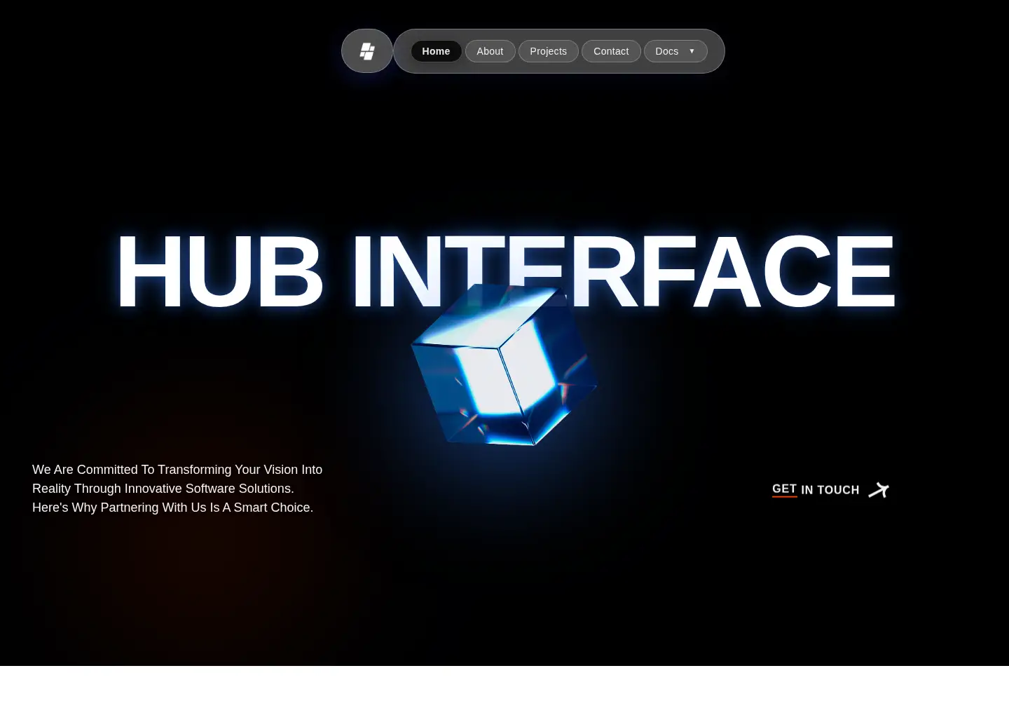 Captured homepage of hub-interface.com in the current scan