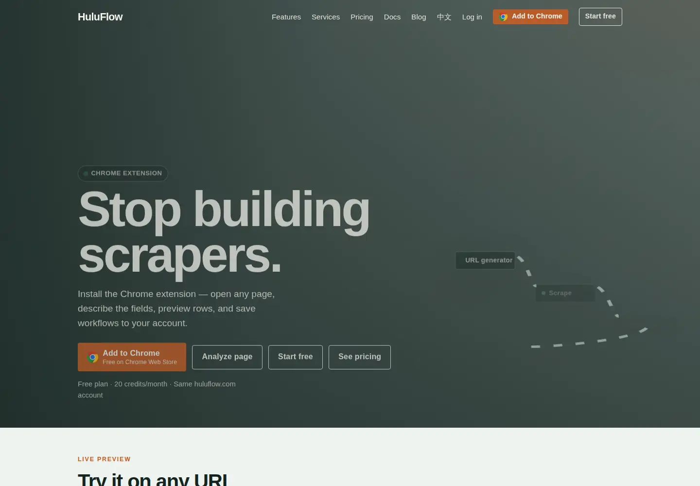 Screenshot of huluflow.com
