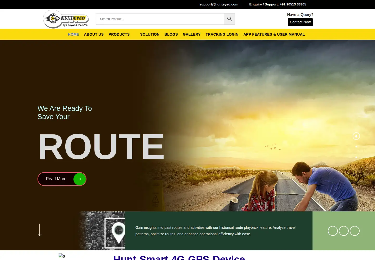 Screenshot of hunteyed.com