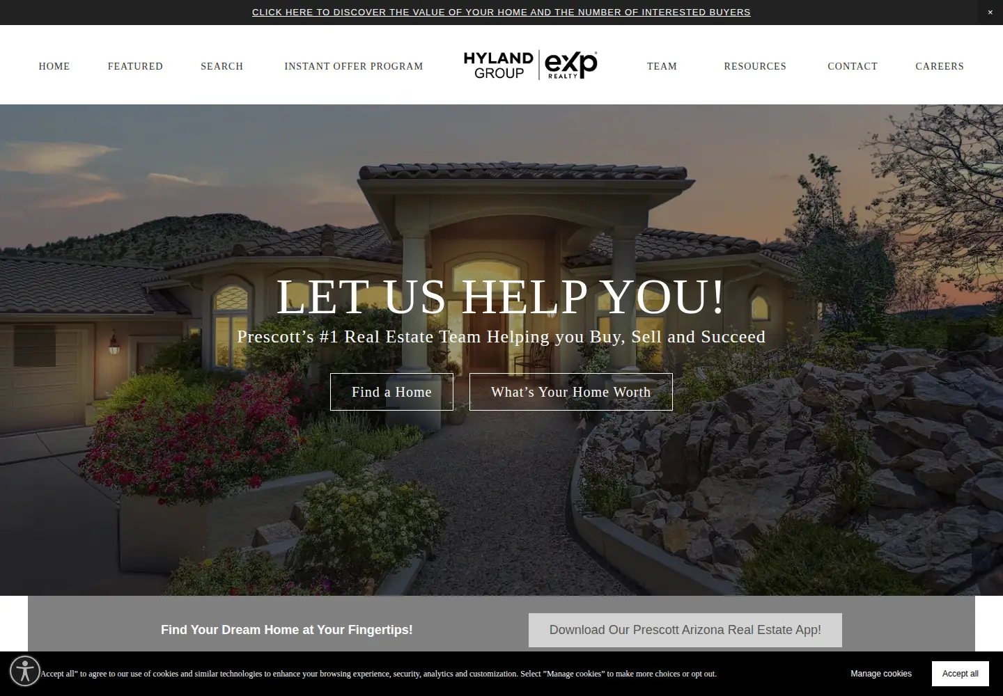 Captured homepage of hylandgroupre.com in the current scan