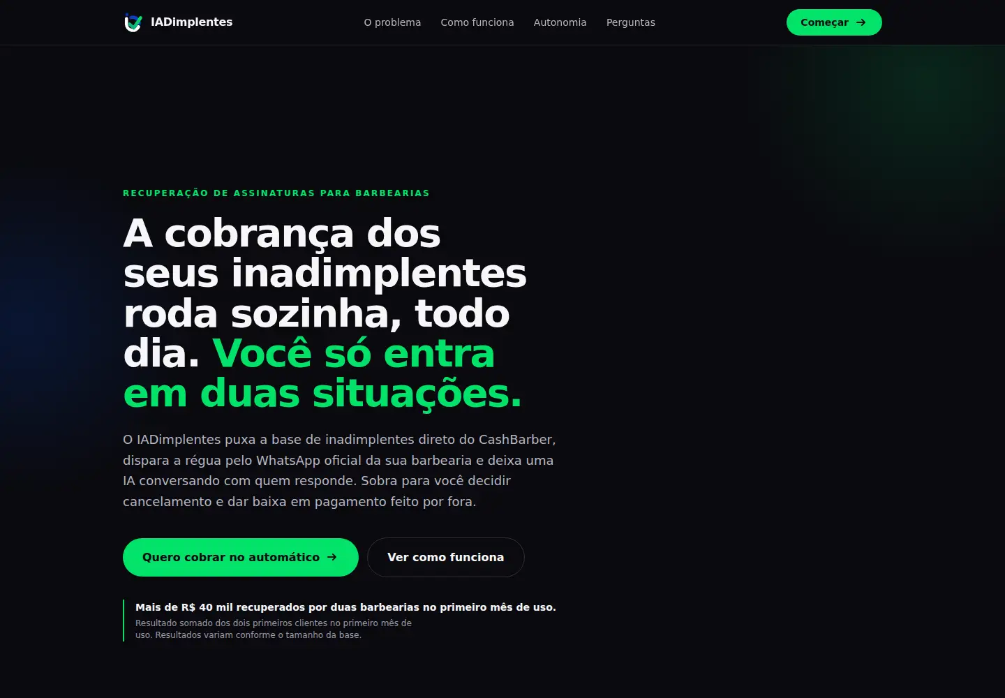 Screenshot of iadimplentes.com