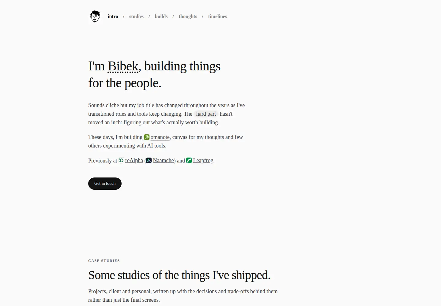 Screenshot of iambishistha.com
