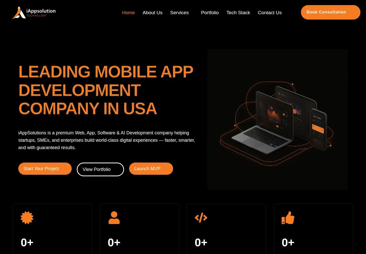 Captured homepage of iappsolution.com in the current scan