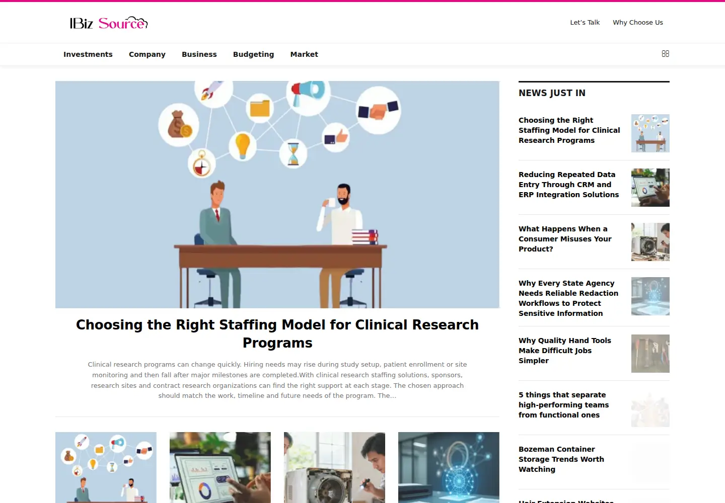 Screenshot of ibizsource.com