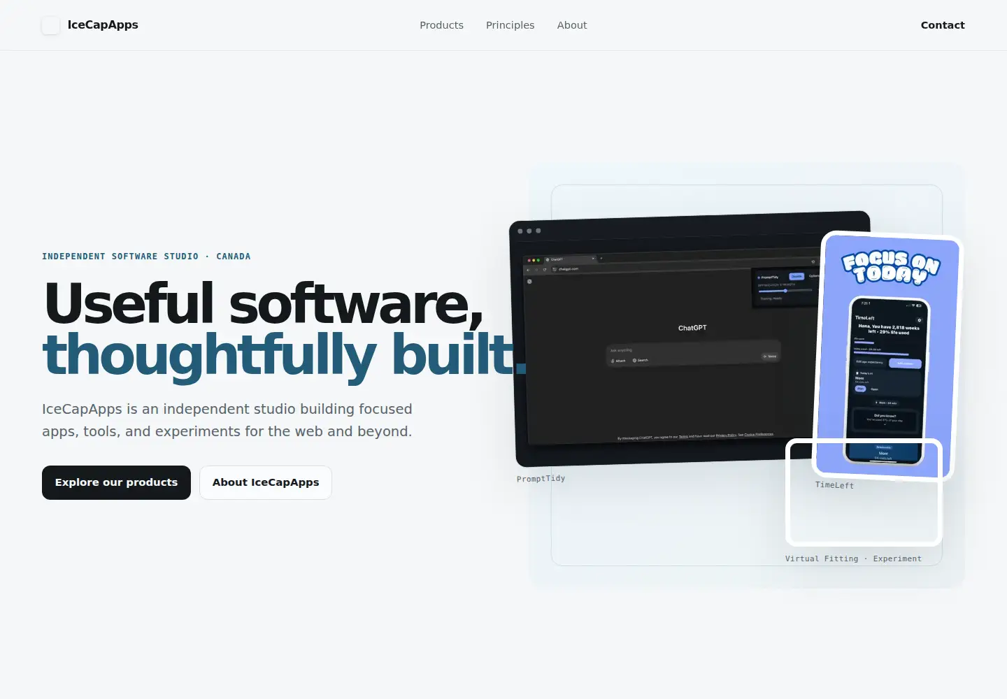 Screenshot of icecapapps.com