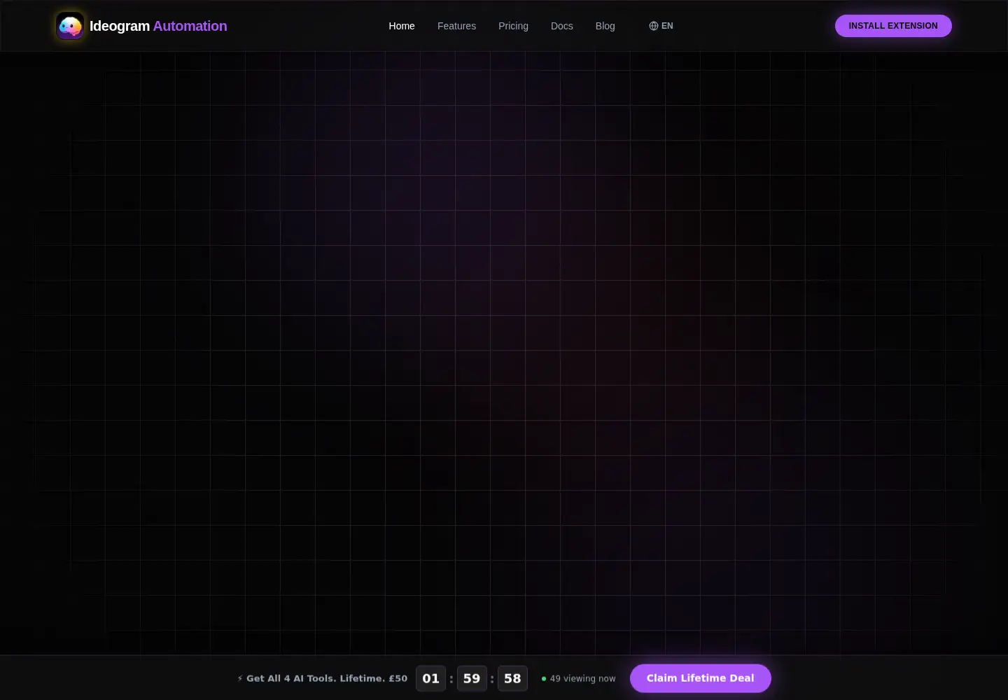 Captured homepage of ideogramautomation.com in the current scan