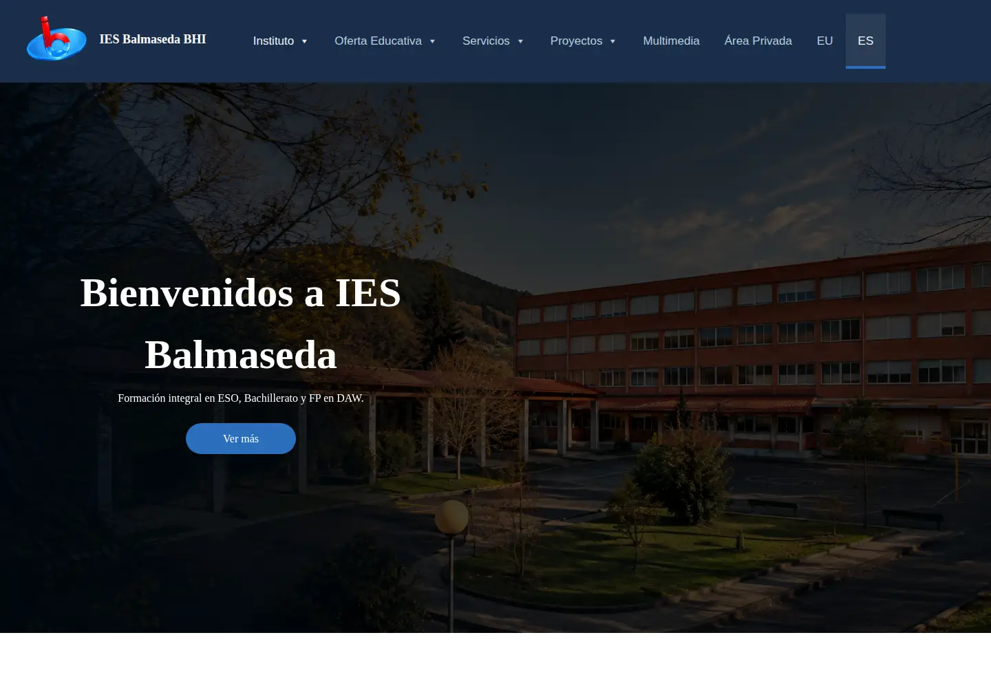 Captured homepage of iesbalmasedabhi.com in the current scan