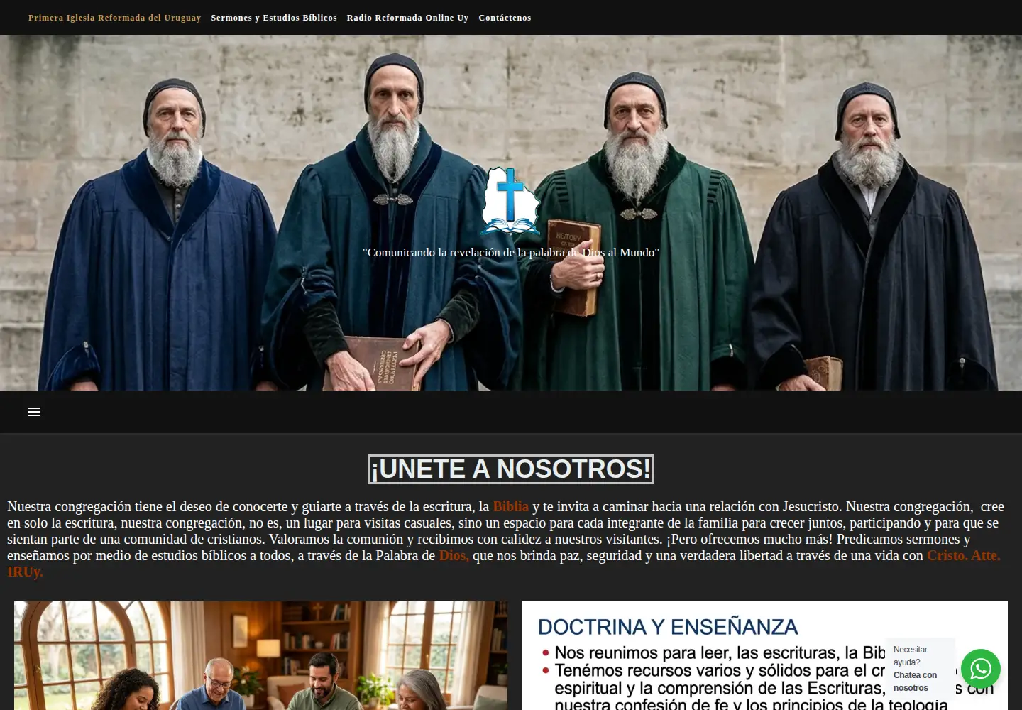 Captured homepage of iglesiareformadauy.com in the current scan