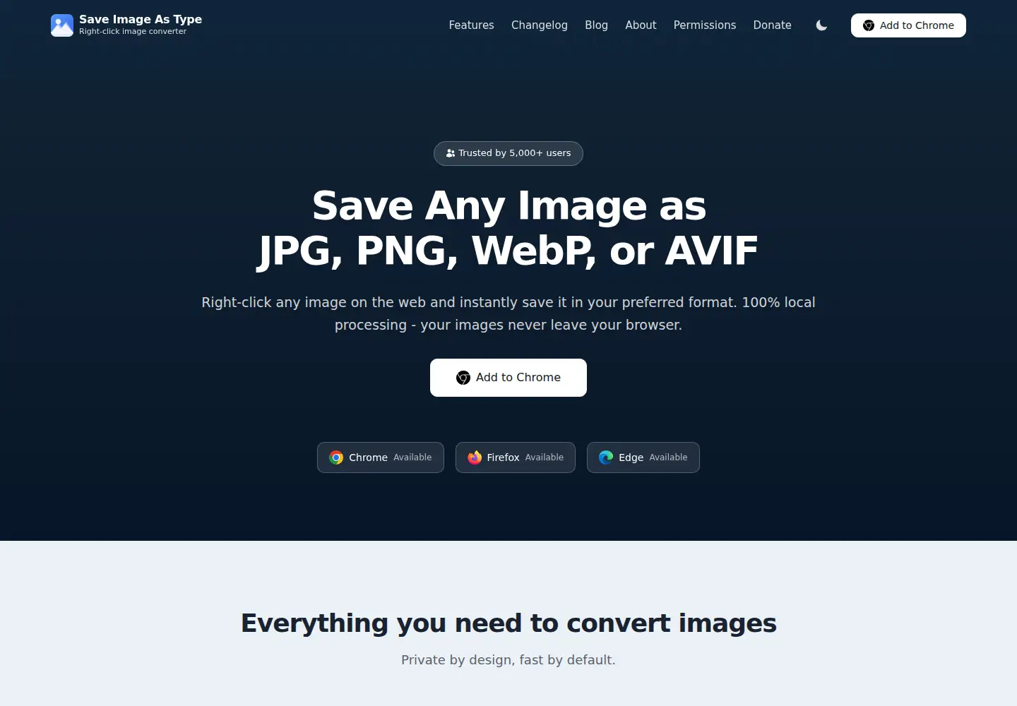 Captured homepage of imageastype.com in the current scan