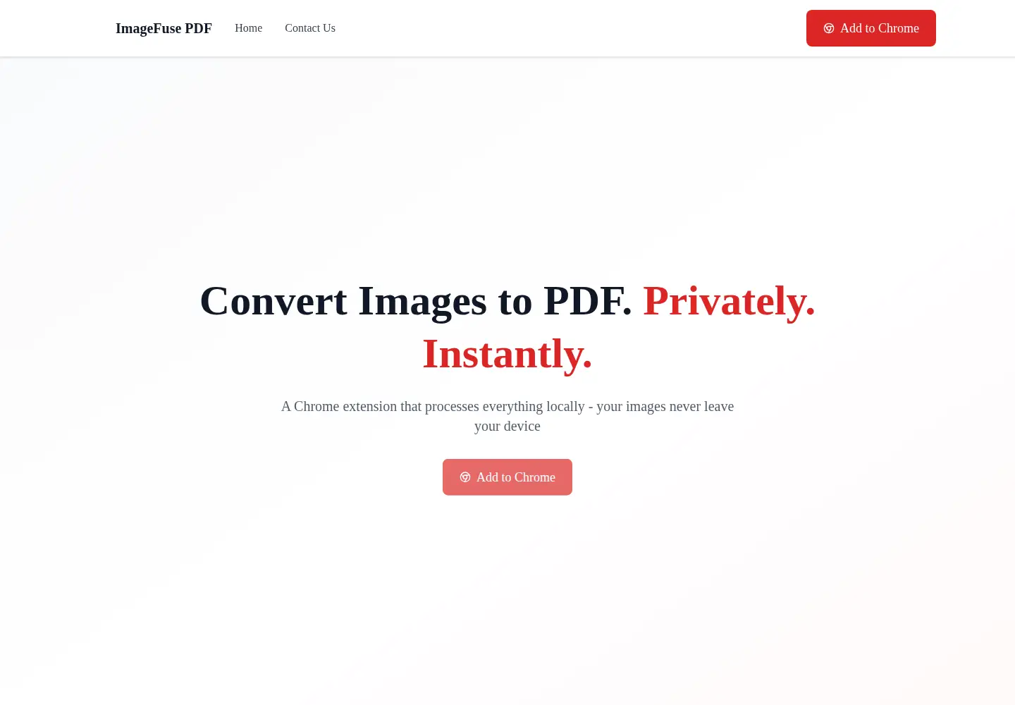 Screenshot of imagefusepdf.com