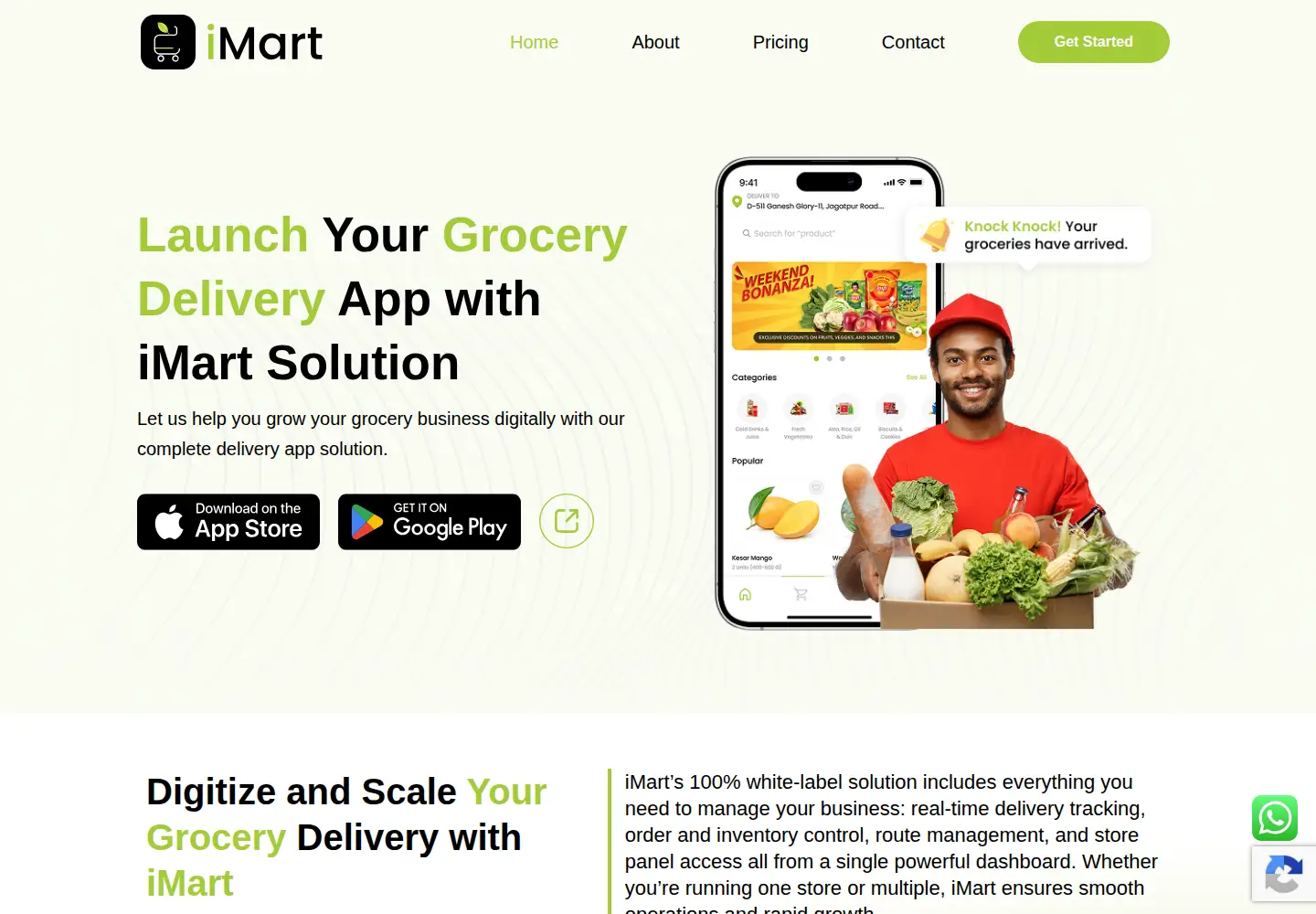 Captured homepage of imartgrocery.com in the current scan