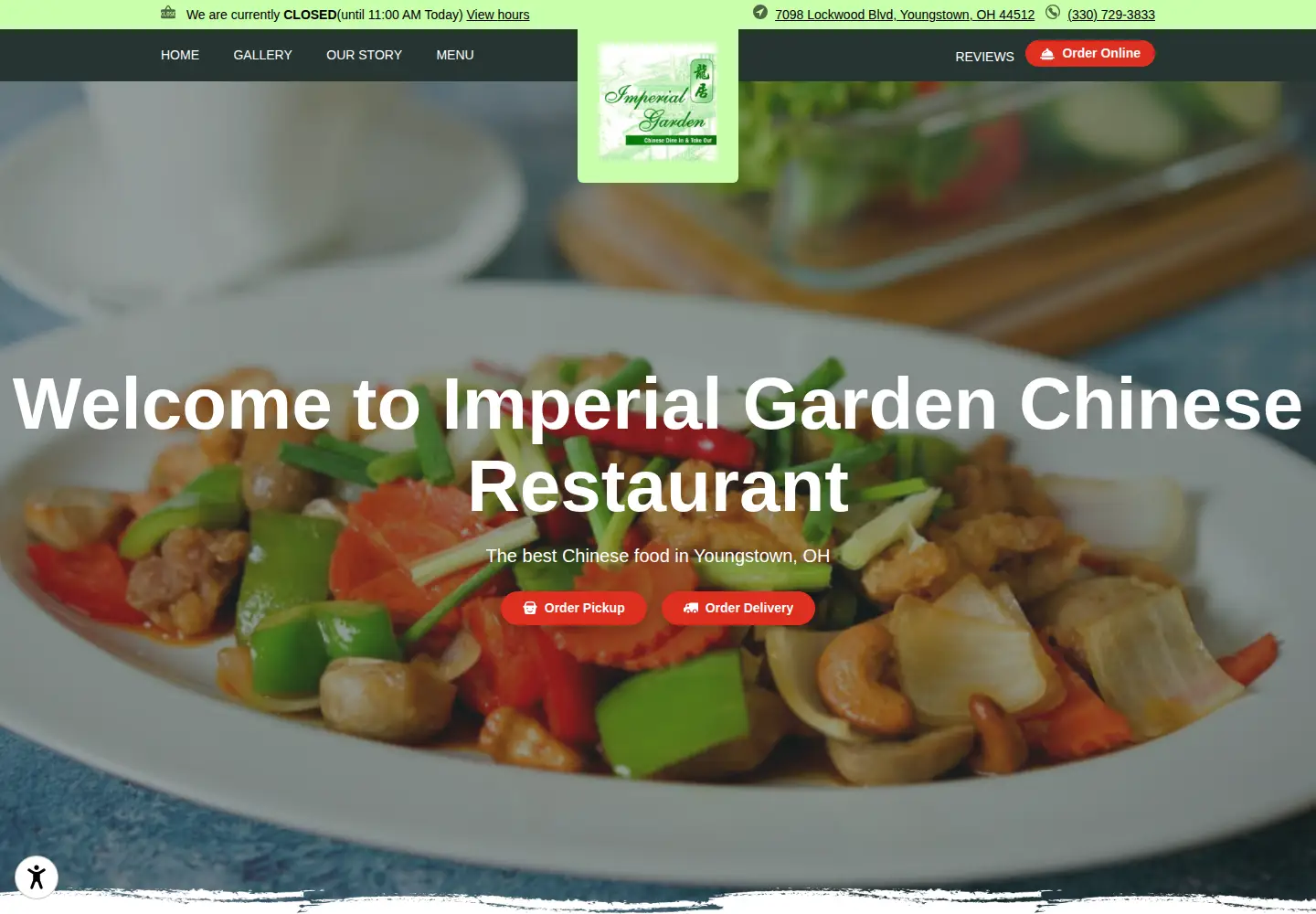 Captured homepage of imperialgardenohio.com in the current scan