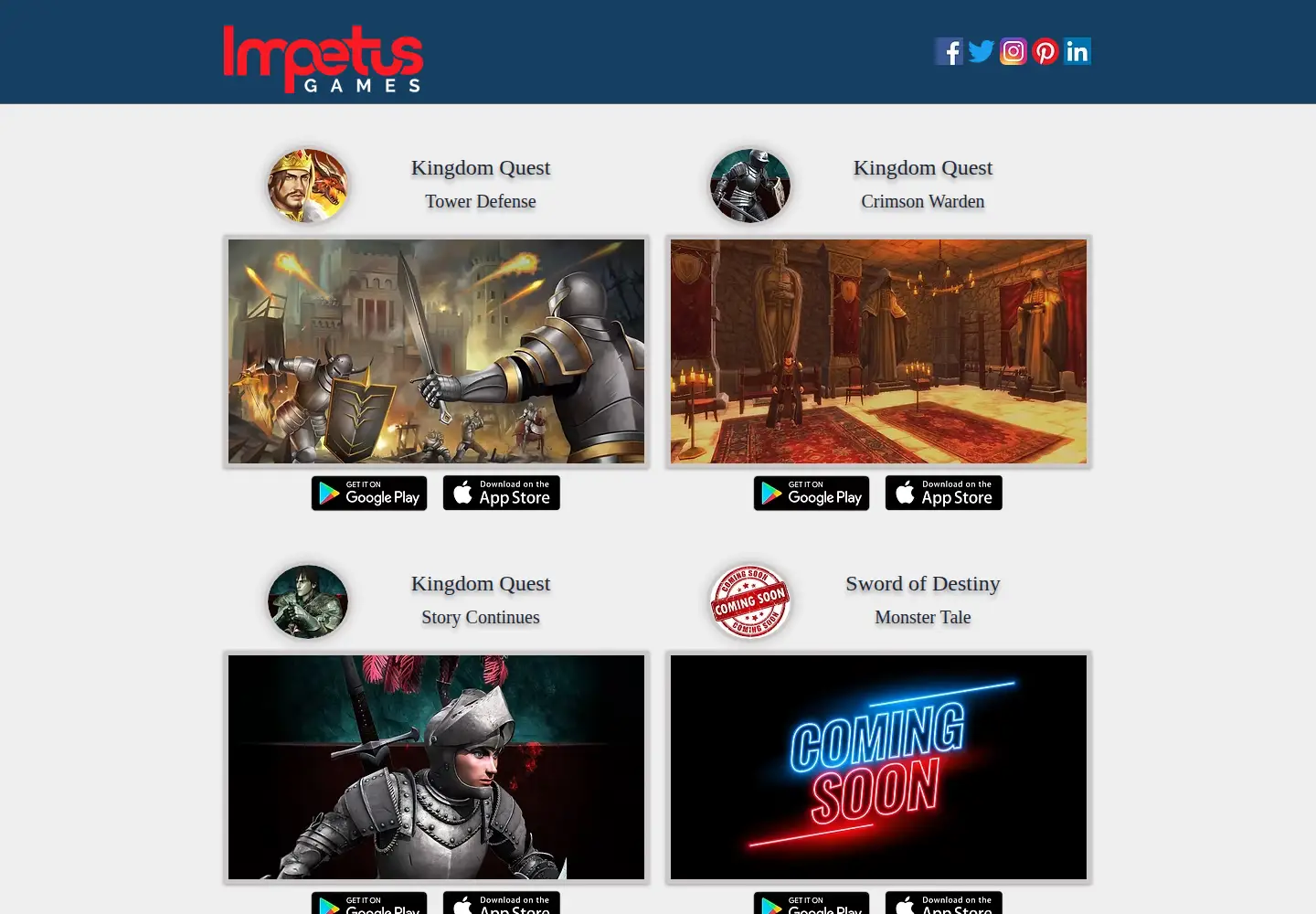 Screenshot of impetusgames.com