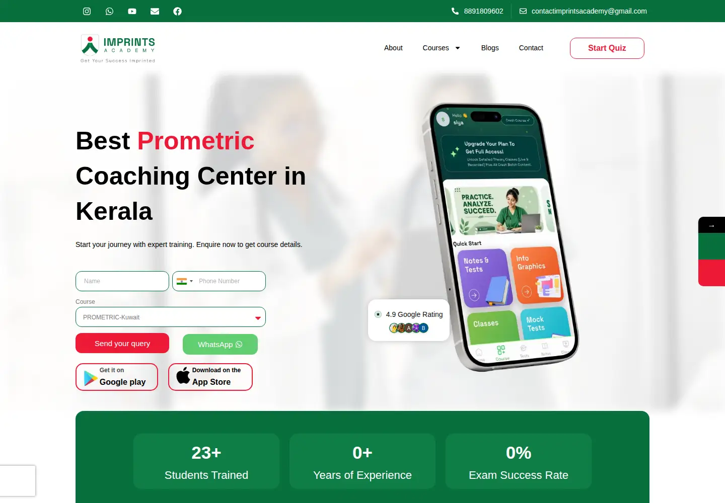 Screenshot of imprintsacademy.com