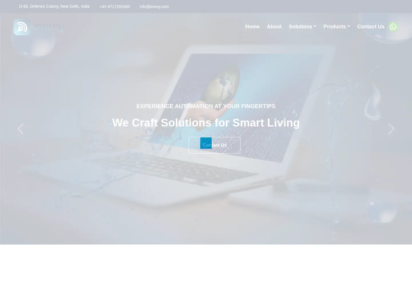 Screenshot of imvvy.com